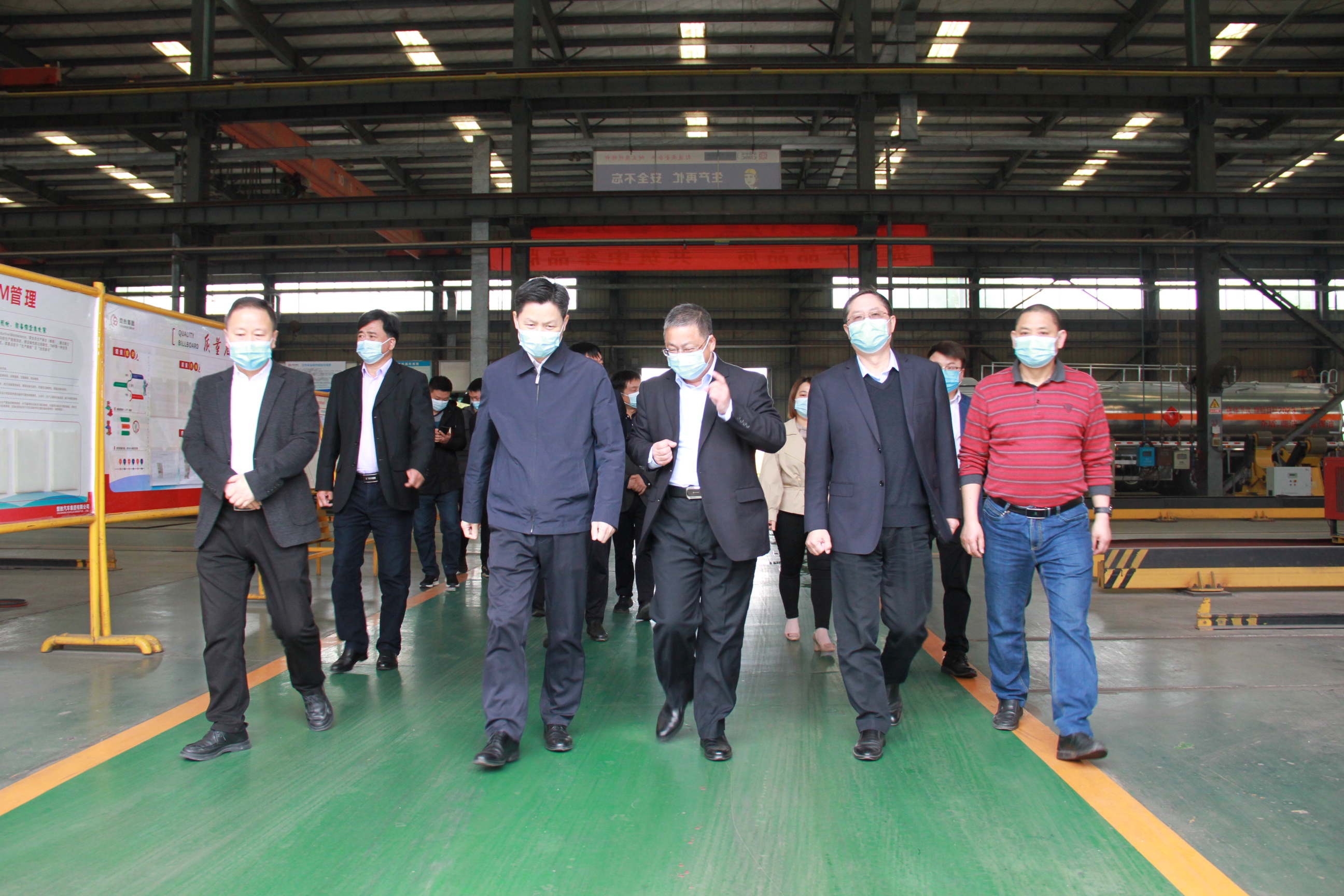 防疫情，促生產，市委常委副市長甘國棟一行蒞臨楚勝調研